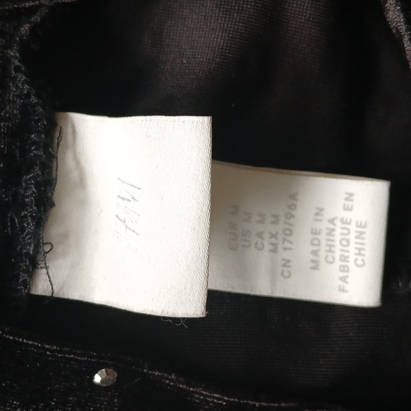 H&M Black Velvet Studded Dress - Picture 8 of 9